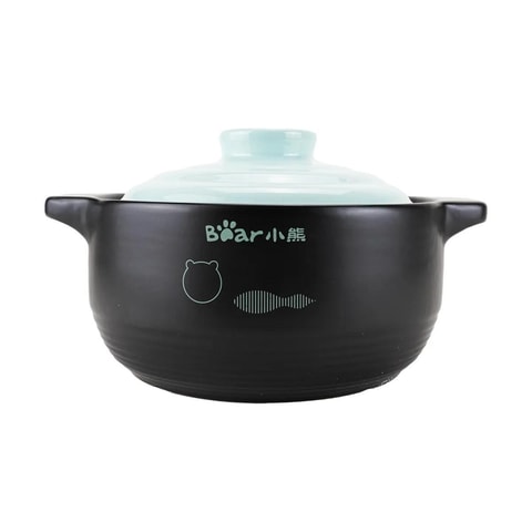 Sunrise Black Casserole Clay Pot (30 oz)