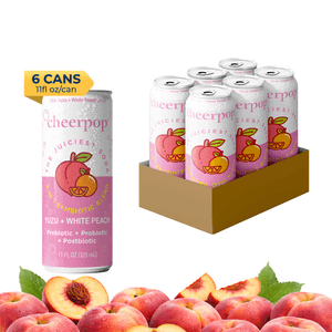 The Fruit Juice Soda - Yuzu White Peach, 11 Fl Oz 6 Pack