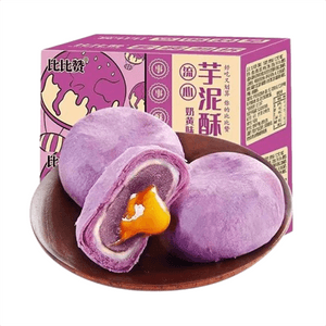 【中国直邮】 比比赞 芋泥酥早餐台湾风味芋头馅糕点零食小吃240g/盒