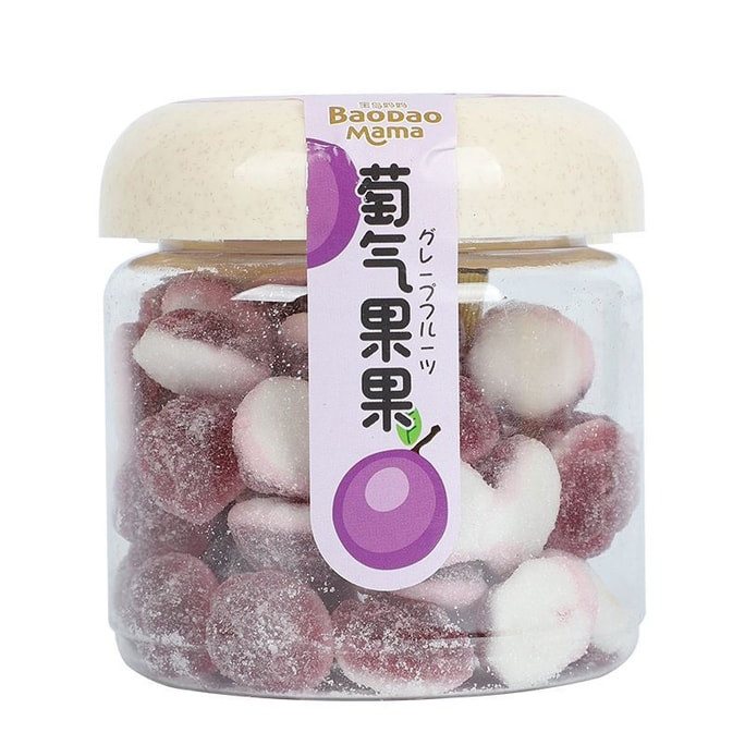 Fruit Juice Gummy Candy Chewy Refreshing Snack 218g Grape Flavor 1Can