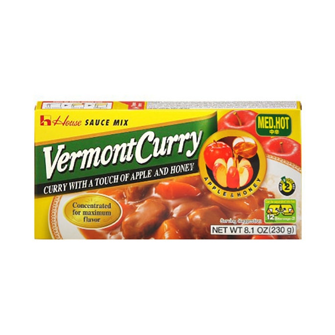 Vermont Curry With A Touch Of Apple And Honey 230g Med.Hot