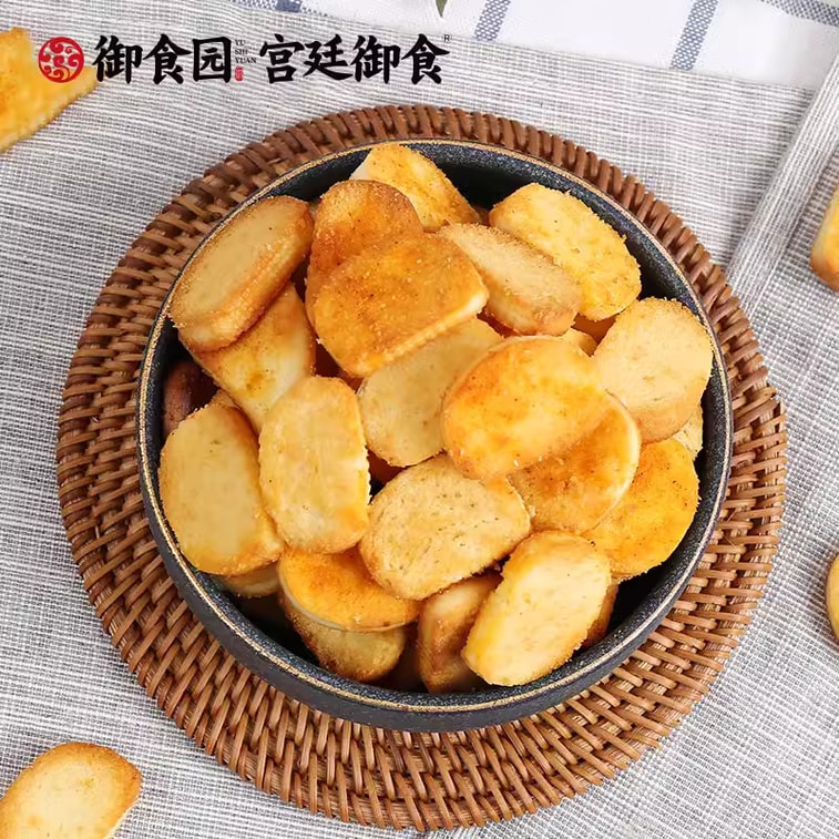 御食园 京味小吃 非油炸烤香馍片 京味馍样儿 馍丁馒头片 BBQ牛肉味 208克 饼干休闲零食小吃 5