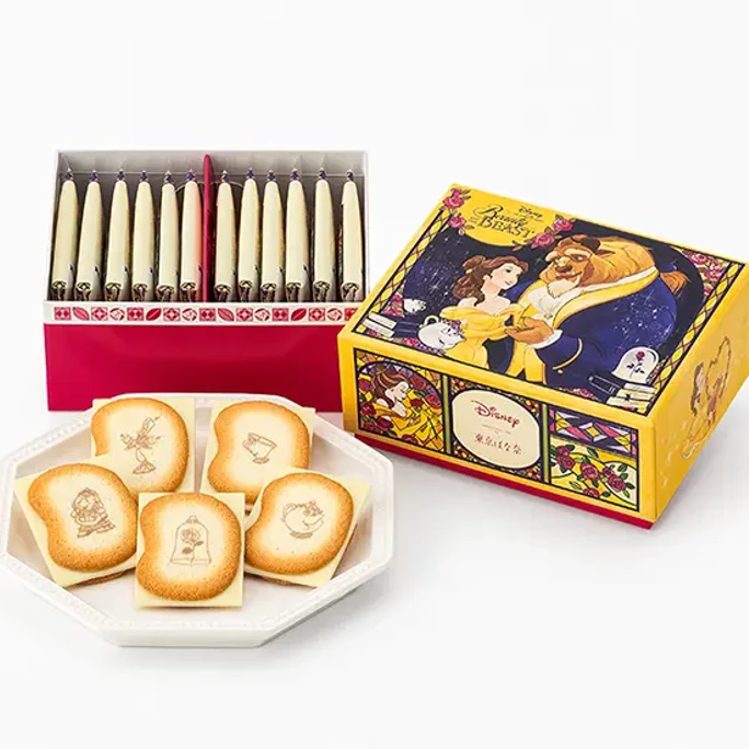 TOKYO BANANA x DISNEY Beauty and the Beast Sandwich Cheese Biscuits 12 PCs