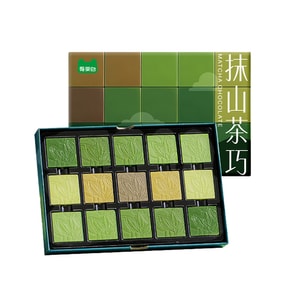 [중국 직배송] 구이차 우차 바이 말차 초콜릿 - 8가지 맛, 점진적으로 진해지는 말차 초콜릿 - 명절, 생일, 새해 선물, 간식, 기념품으로 제격 - 75g [순수 카카오 버터, 은은한 말차 향] [입안에서 사르르 녹는 부드럽고 풍부한 맛] [로이스/나나야와 동일 제품]