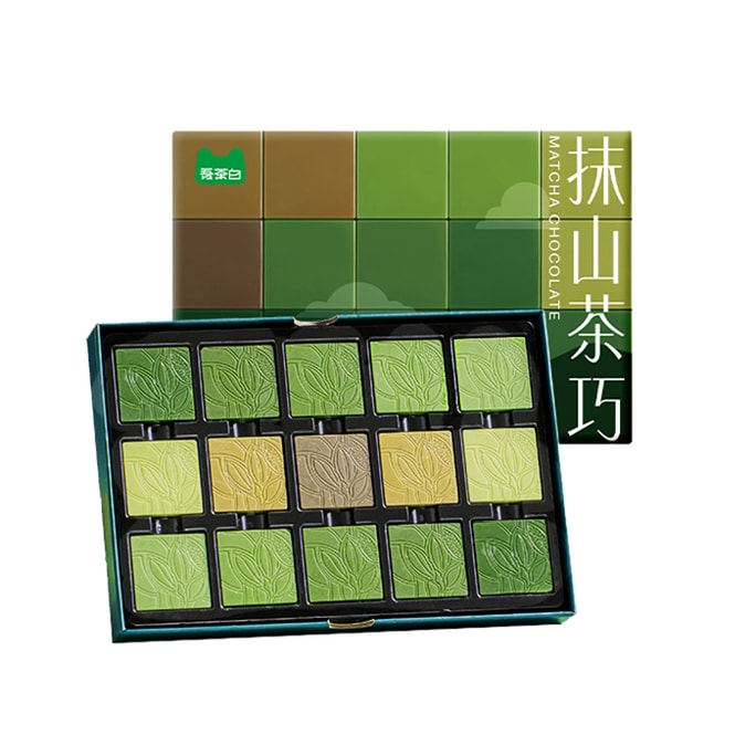 [중국 직배송] 구이차 우차 바이 말차 초콜릿 - 8가지 맛, 점진적으로 진해지는 말차 초콜릿 - 명절, 생일, 새해 선물, 간식, 기념품으로 제격 - 75g [순수 카카오 버터, 은은한 말차 향] [입안에서 사르르 녹는 부드럽고 풍부한 맛] [로이스/나나야와 동일 제품]