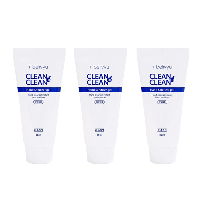 [Combo] Korea Clean to Clean Hand Sanitizer Gel Alcohol 80ml x3