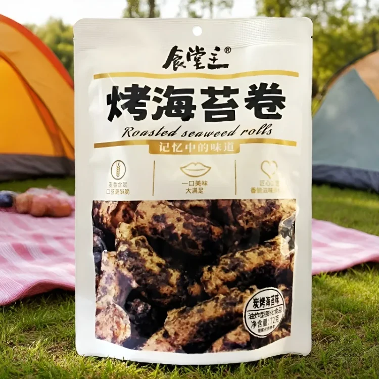 Shitangzhu 食堂主 焼き海苔巻き お徳用パック 間食 海苔風味 巻き 72g