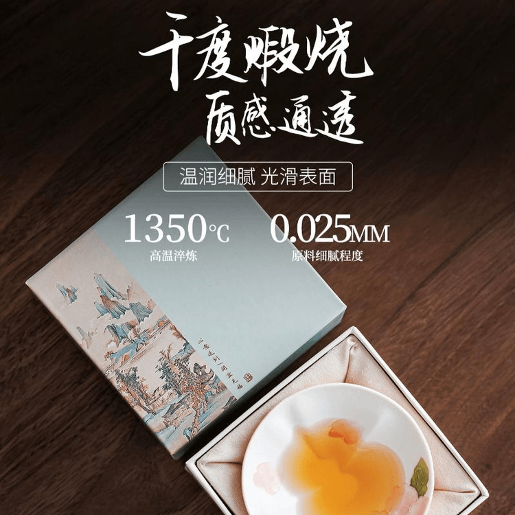 中国直送】一品仟堂 斗笠福禄杯 陶器 手描きひょうたんカップ マスター