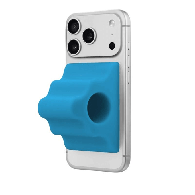 [중국 직배송] 샤이닝굿즈 MagSafe 호환 마그네틱 폰 그립 스탠드, 스카이블루, 8*5cm