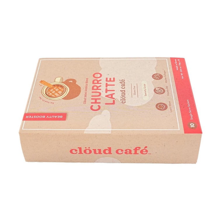 Collagen Churro Latte Smooth Instant Coffee With Marine Collagen Peptide Lion’s Mane Extract Vitamin B12 10 Sticks 4