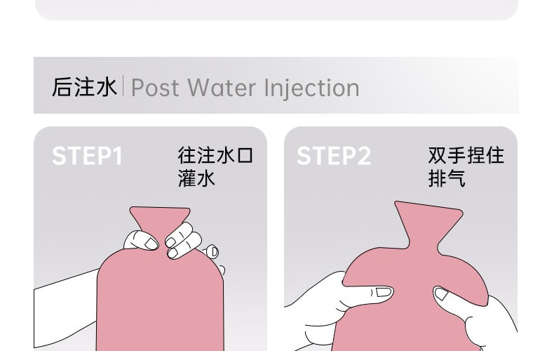 PVC Water-Filled Plush Hot Water Bag Cute Explosion-proof Hand Warmer Removable Washable Blue