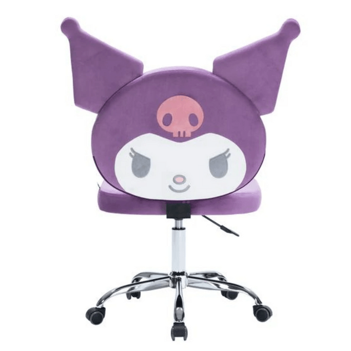 Kuromi 無扶手旋轉辦公椅梳妝椅(淡紫色)