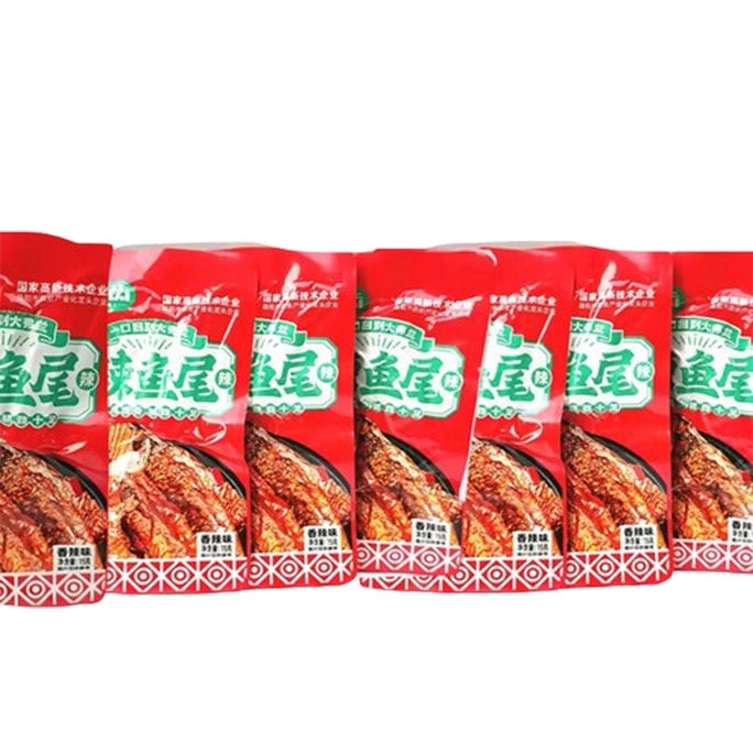 Spicy Fish Tails Hunan Specialty Ready-to-eat Snack Spicy Flavor 15g*7pcs