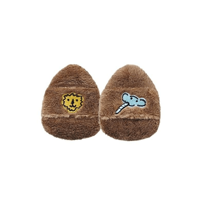 【中国直邮】 顺耶 热带雨林系列粉扑拇指长绒粉扑狮子大象2个6.8*8.4cm*1盒