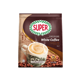 新加坡SUPER超级 三合一经典浓香炭烧白咖啡 40g*15包入