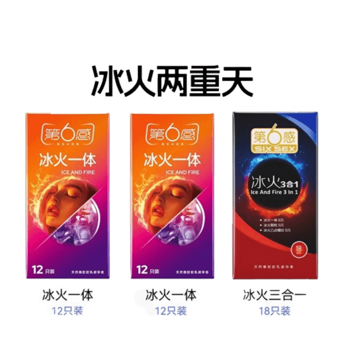 Heaven and Hell in One Package Male Condoms with Wolf Tooth Texture for Sensation 42 Pieces Total