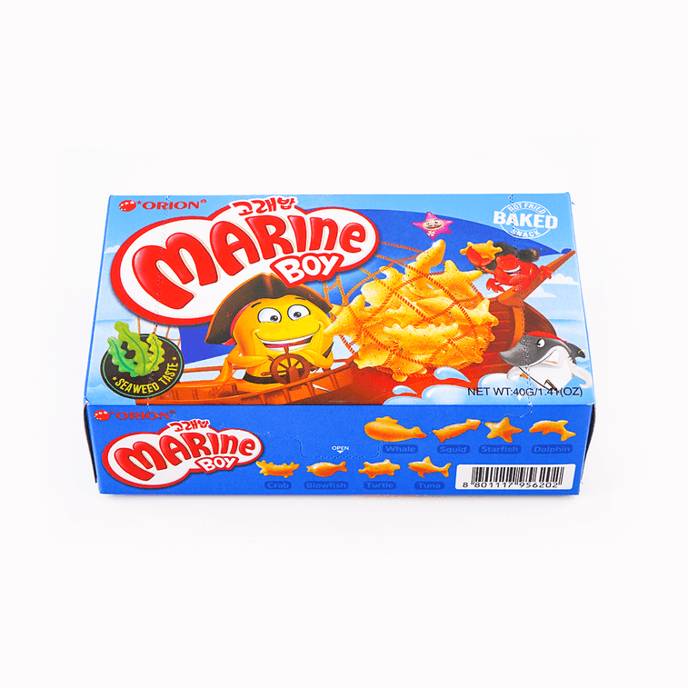 Baked Marine Boy Sea Creatures Shaped Snack ,Seaweed Flavor Crackers, 1.41 oz [ Blackpink Jennie's Pick ] 4