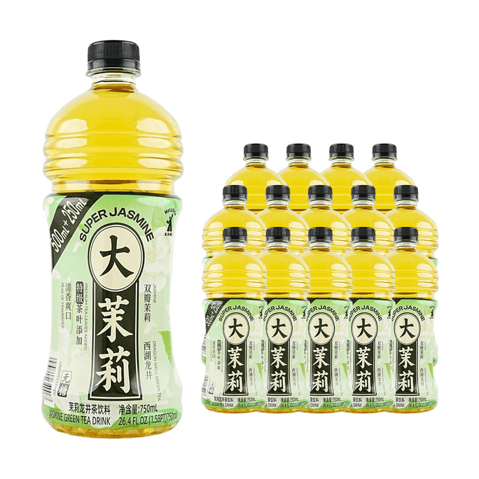 Super Jasmine Jasmine Green Tea Drink,25.36 fl oz*15【15 Packs】