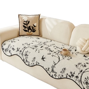 New French High-End Anti Slip Irregular Sofa Cushion Yanying Qizhi-Beige 90*240