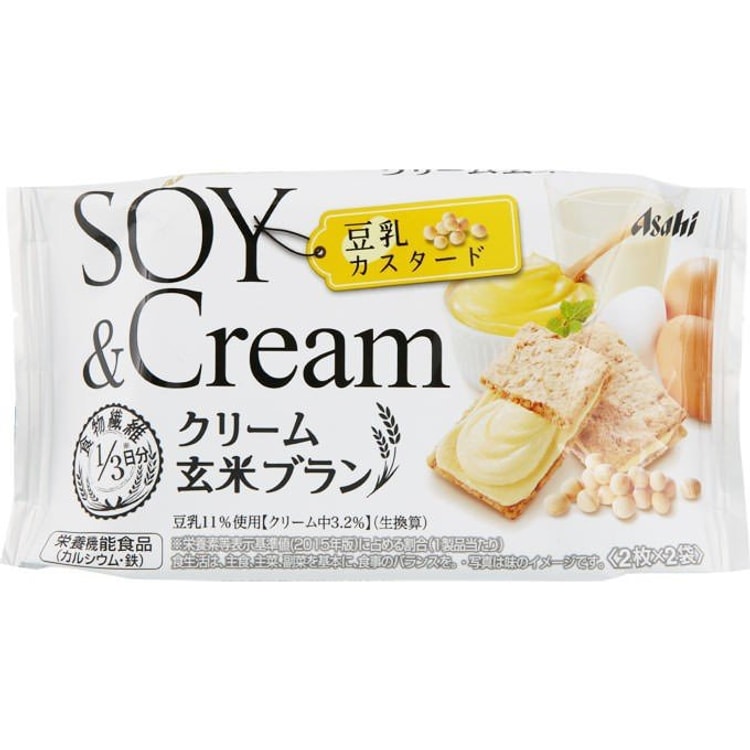 日本asahi 朝日奶油糙米糠豆奶吉士72g 亚米