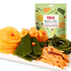 【中國直郵】百草口味 素鹵小組 麻辣味蓮藕木耳筍絲零食大禮包網紅鹵口味零食510g