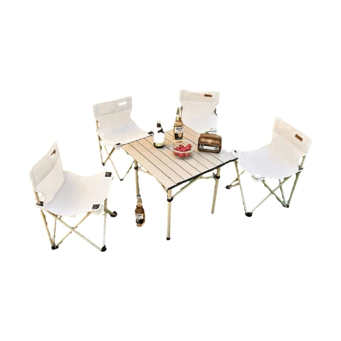 Folding Table and Chair Set  5 Piece Set