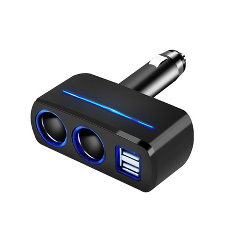 Dual USB 2 Way Auto Car Cigarette Lighter Socket Splitter Charger