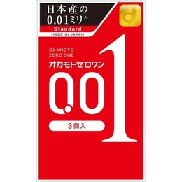 【日本直郵】 OKAMOTO岡本001超薄保險套0.01極薄保險套 3個入