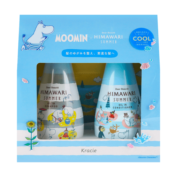 HIMAWARI Summer Refreshing Cool Shampoo and Conditioner Special Set # MOOMIN Cool Version 16.9 fl oz*2
