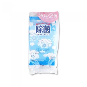 日本 SANRIO Japan 大耳狗 除菌消毒濕紙巾(含酒精) 20枚*2包入