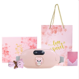  Goddess Wellness Gift Set: Heating & Massage Belt for Period Pain Relief - with Card, Flowers & Luxury Box, Perfect for Valentine's/Mother's Day Gifts