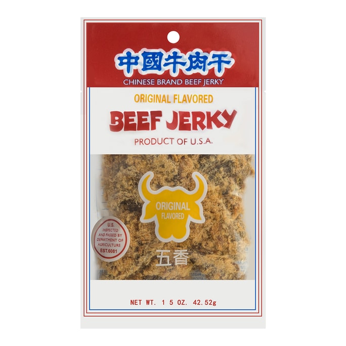 中国牛肉干 五香味 42.52g 原产地美国