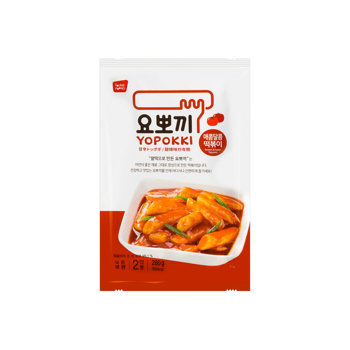 Sweet & Spicy Topokki - Instant Korean Rice Cakes in Flavorful Sauce, 9.87oz