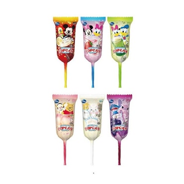 【日本直邮】Glico固力果 米奇头迪士尼棒棒糖果汁味 1支 (口味图案随机发货)