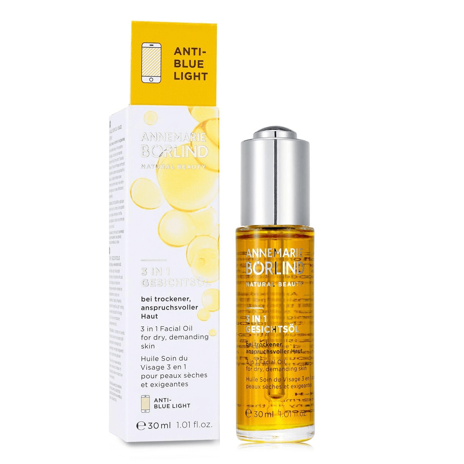 Annemarie Borlind 3 In 1 Facial Oil - For Dry, Demanding Skin 30ml