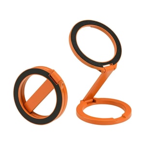 [중국 직배송] HSPM 양면 자석 휴대폰 거치대, 합금 소재 데스크탑 거치대, 오렌지(F), 1개