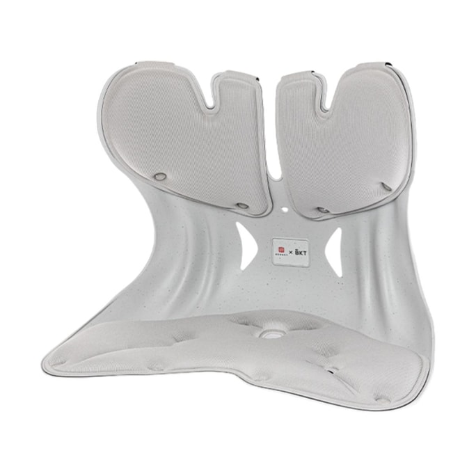 BKT Ergonomic Lumbar Support Cushion with Backrest, Extra-Large Size (Gray)