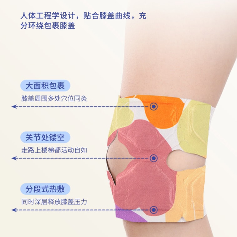 臻宛艾 氨糖軟骨素暖膝貼 延時熱敷關節貼 護膝膝蓋貼 含艾草生薑當歸川穹等 4大貼/盒 “緩解膝蓋損傷” 5
