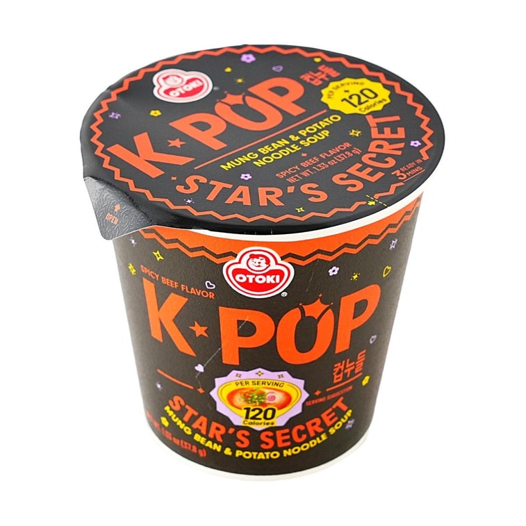 K-POP Star's Secret Cup Noodles , Spicy Beef Flavor , 1.33 oz 【 Low-Calorie】【Non-Fried Mung Bean & Potato Noodle Soup】 5