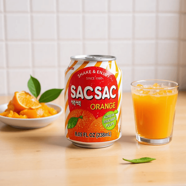 Sac Sac Orange Juice,Korean Mandarin Pulps,8.05 fl oz