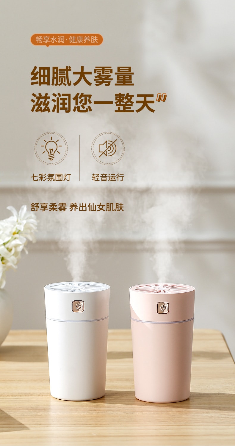 迷你便携大雾量香薰家用桌面卧室车用车载加湿器 1 把