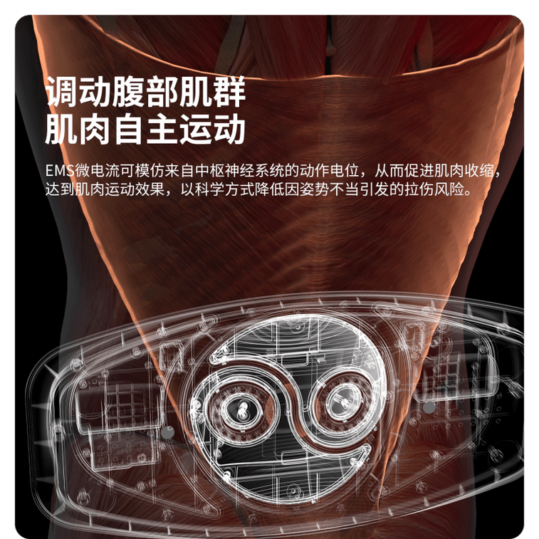 【中国直邮】 妙界 腰部按摩器 多功能理疗脉冲加热款 一个装 5