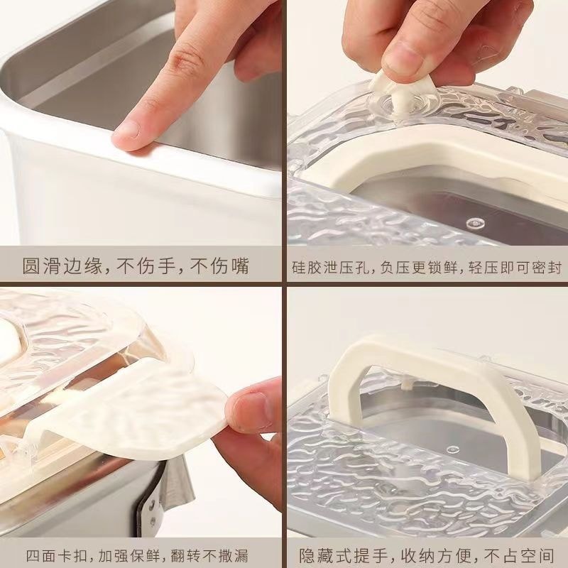 【中国直邮】 小米有品 不锈钢多功能锅保鲜盒可蒸可油家用锅户外便携露营锅长形炸锅 组合套装