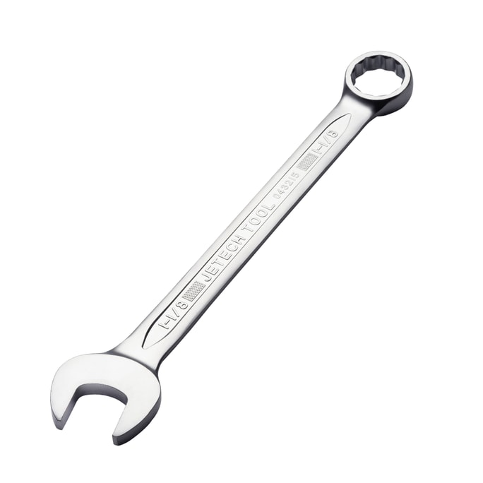 Jetech 1-1/8 Inch Combination Wrench - Industrial Grade Spanner with 12-Point Design 15-Degree Offset