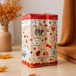 Hello Kitty Autumn Exclusive Toilet Paper, 12 Rolls 2-Ply Soft Home Essential Tissue
