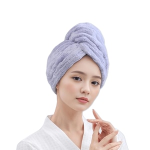 家庭用シンプルダスト除去Aクラスドライヘアキャップライトパープル/個高級価値包頭タオル抗菌速乾性超吸収性シャワーキャップ