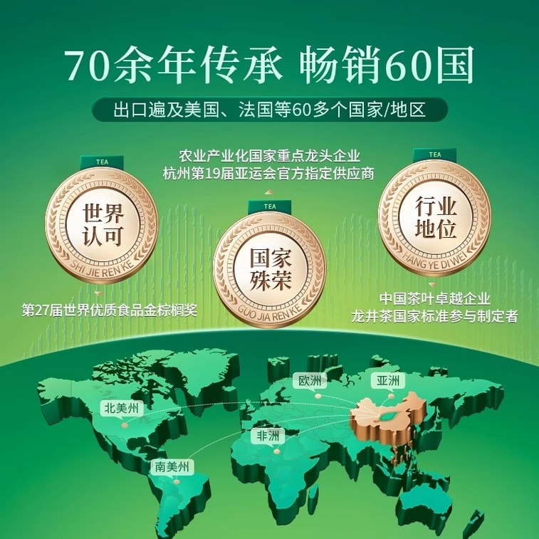 【中国直邮】 狮峰茶叶 2026新茶上市狮峰牌特级明前龙井茶叶正宗龙井43号绿茶独立小包装 30包/盒 4