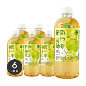 Grape Lime Green Tea 16.91 fl oz  *6【6 Packs】【Fruit Juice Content ≥5%】【Refreshing and Greasiness-Relieving】