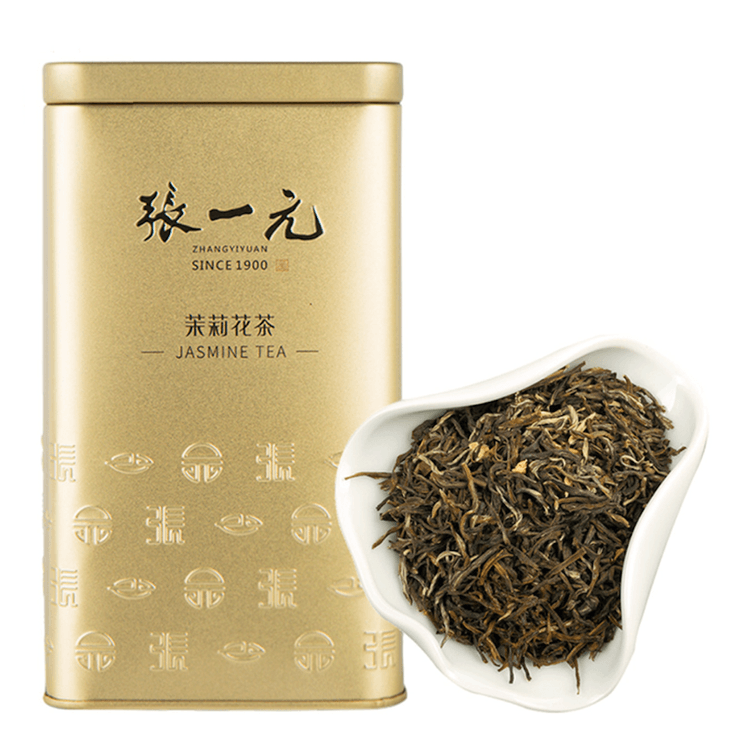 Zhang Yi Yuan 張一源茶特ジャスミン毛尖茶金缶 200g - Yami