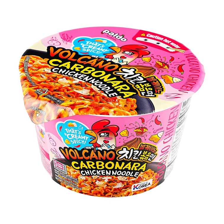 韩国PALDO八道 火山奶油辣鸡面 辣奶油培根味 105g【韩式方便面拉面】 5